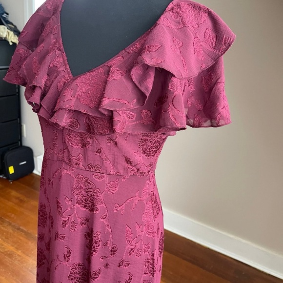 Francesca's Collections Ruffle Maxi Dress - Picture 3 of 14